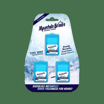 Mountain Breeze Sugar - Free Coolmint Breath Strips
