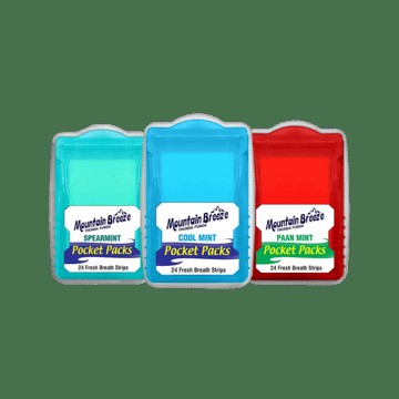 Mountain Breeze Sugar Free Mint Breath Strips - Mix Flavour