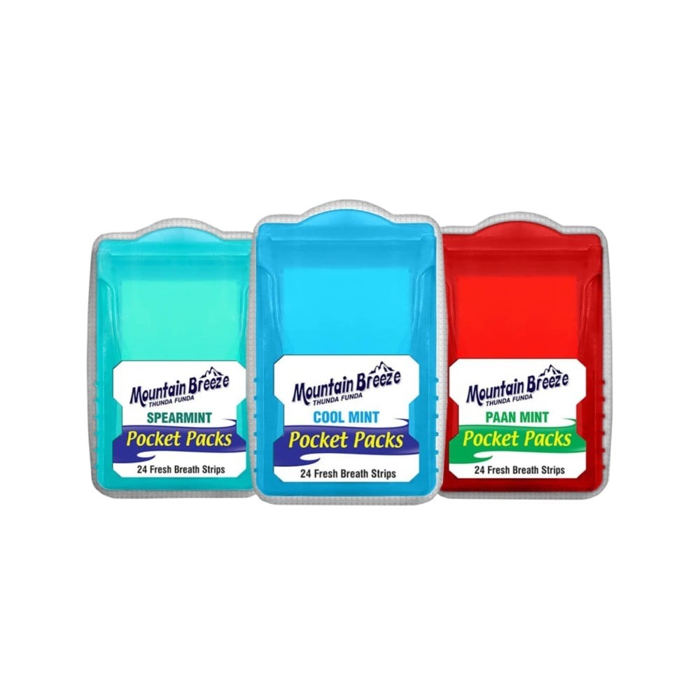 Mountain Breeze Sugar Free Mint Breath Strips - Mix Flavour