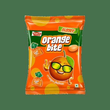 Parle Orange Bite Bigger - Orangee Jhatkaa Candy