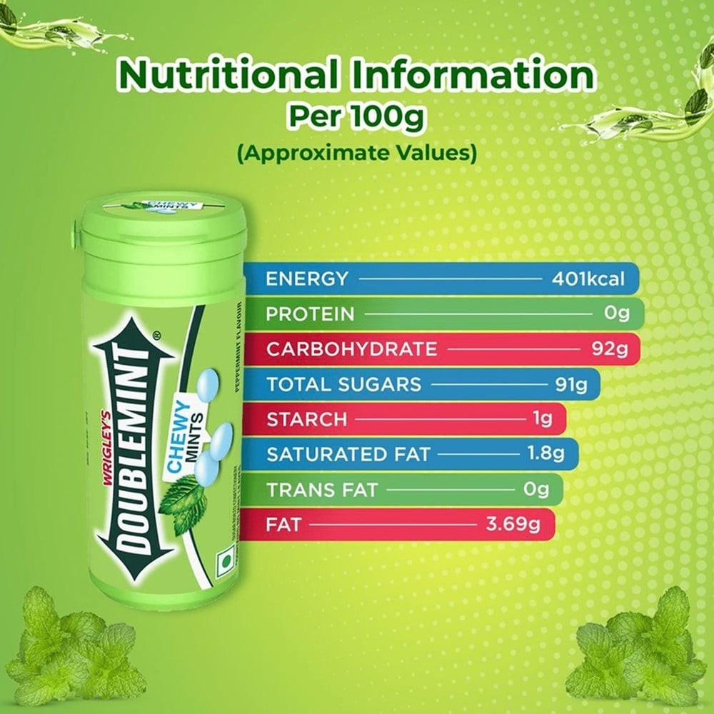 Wrigley's Doublemint Peppermint Chewy Mint Candies
