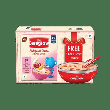 Ceregrow Multigrain Baby Cereal with Free Steel Bowl