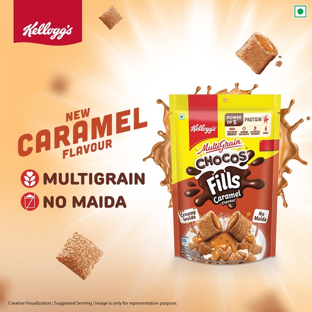 Kellogg's Choco Fills Kids Cereal (Caramel Flavour)