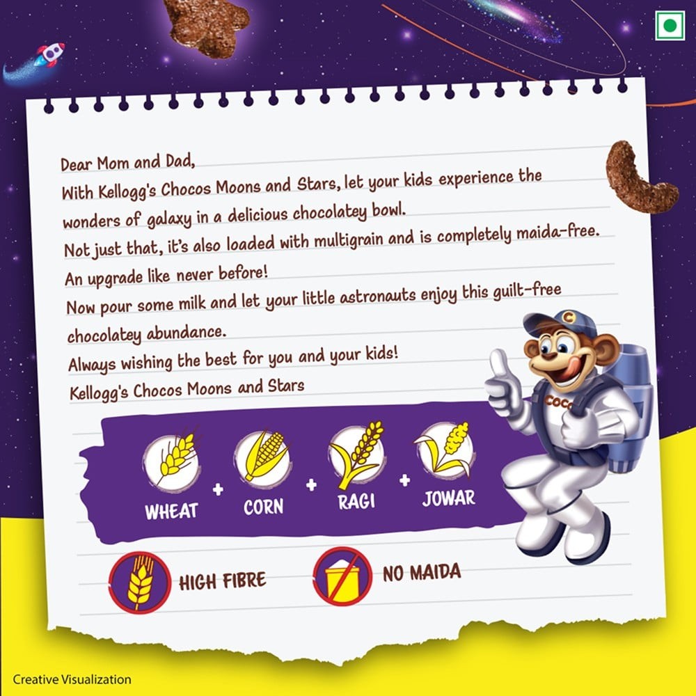 Kellogg's Multigrain Chocos Moons & Stars Kids Cereal