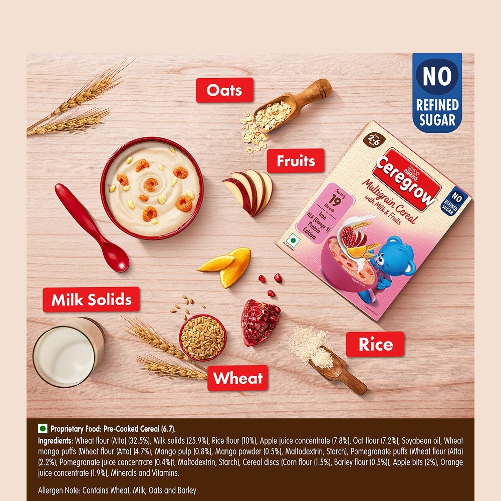 Nestle Ceregrow No Refined Sugar Multigrain Cereal
