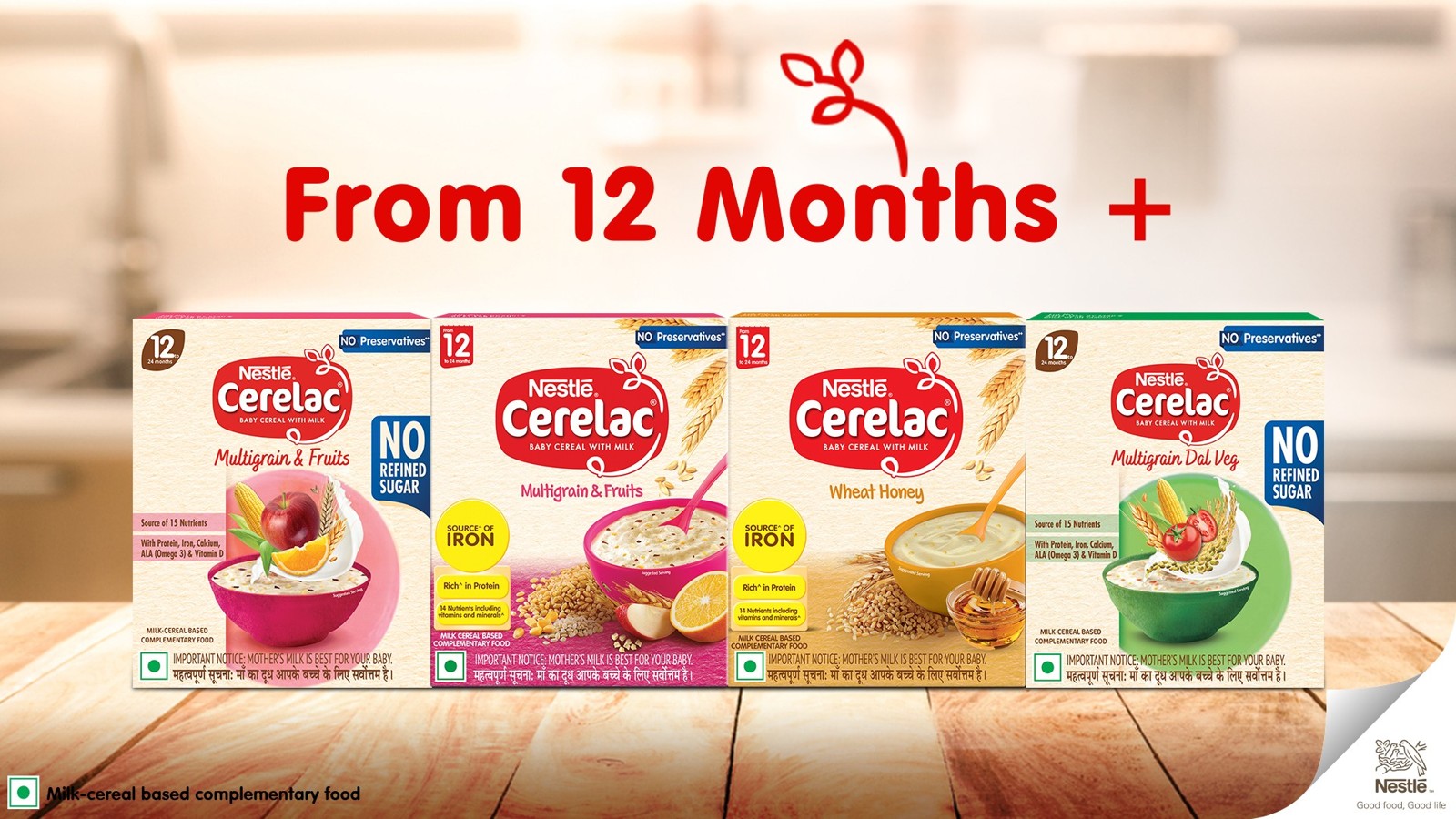 Nestle Cerelac Multigrain & Fruits Baby Cereal (From 12 to 24 Months)
