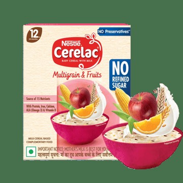 Nestle Cerelac Multigrain & Fruits Baby Cereal (No Refined Sugar, 12 - 24 Months)