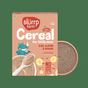 Slurrp Farm Ragi, Almond & Banana Baby Cereal