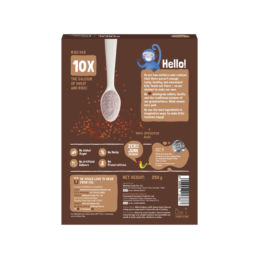 Slurrp Farm Sprouted Ragi Powder Baby Cereal
