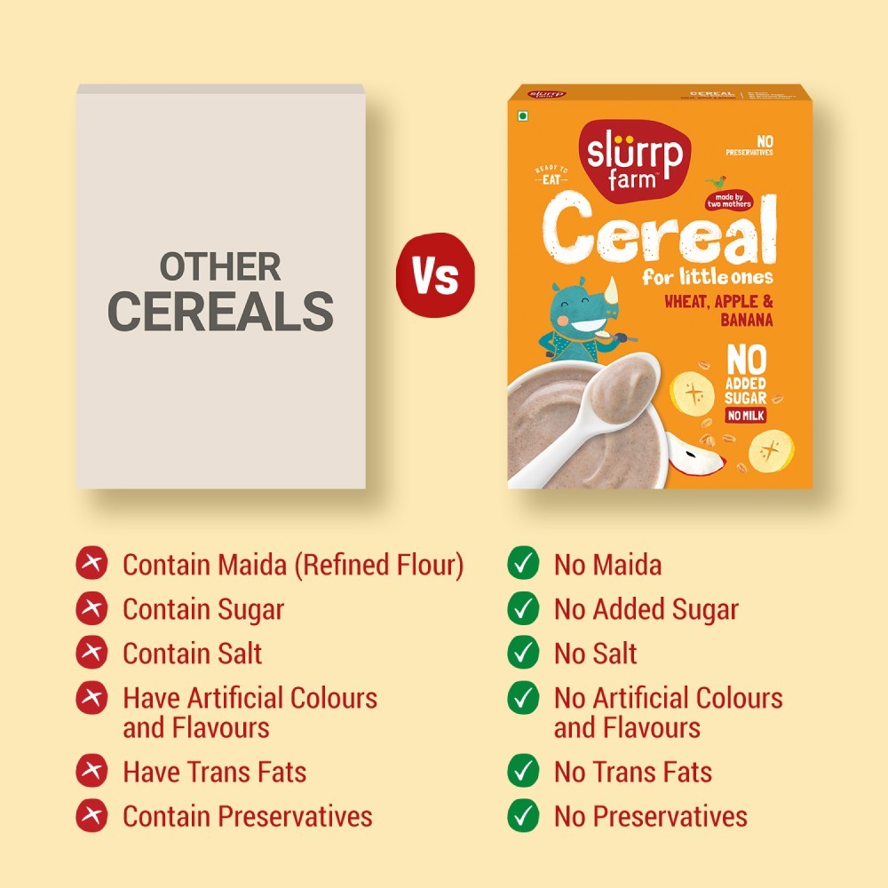 Slurrp Farm Wheat, Apple & Banana Kids Cereal