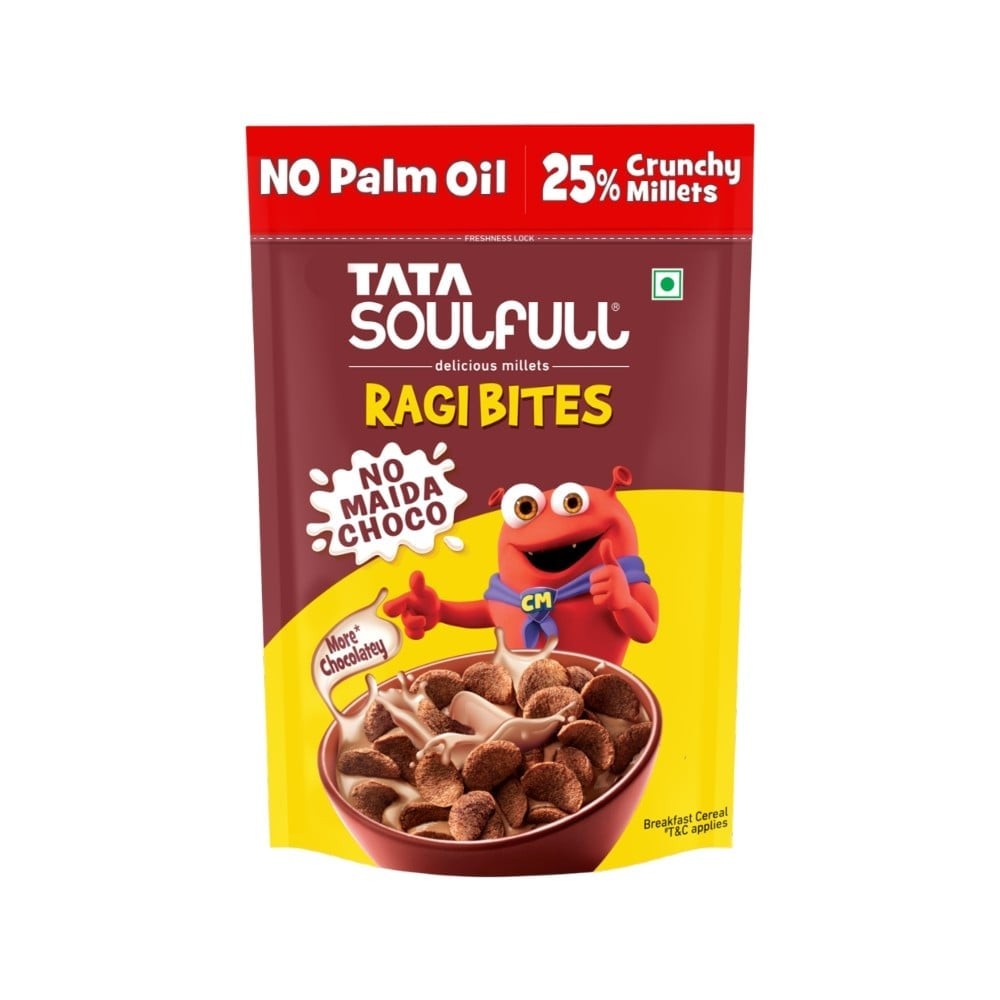 Tata Soulfull Ragi Bites Choco 7 Grains Kids Breakfast Cereal (No Maida)