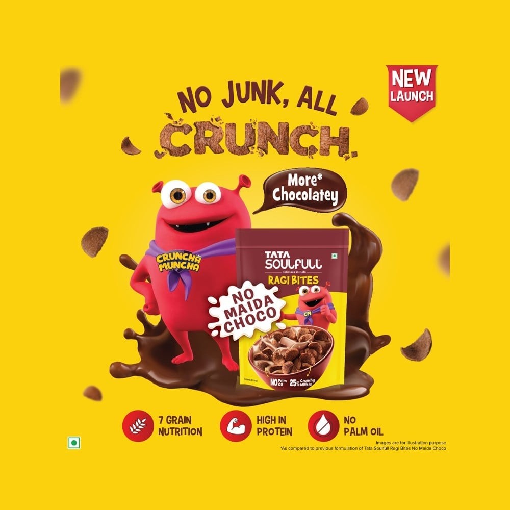 Tata Soulfull Ragi Bites Choco 7 Grains Kids Breakfast Cereal (No Maida)