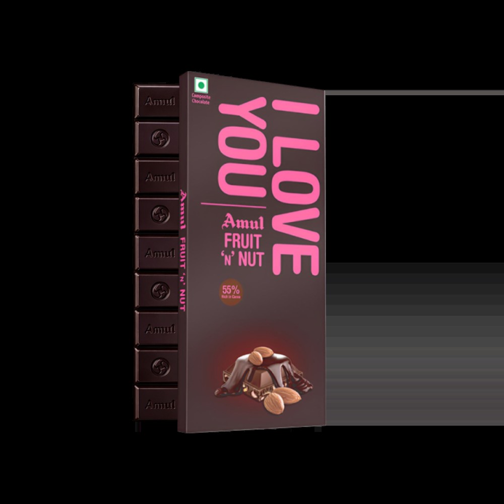 Amul I Love You Fruit 'n' Nut Dark Chocolate Bar