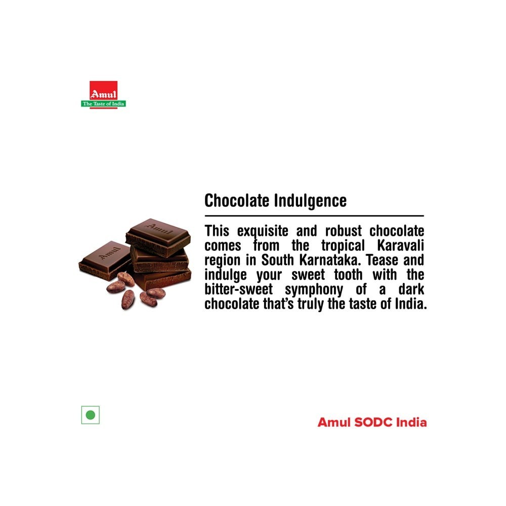 Amul India Twilight Tryst Dark Chocolate Bar (55 % Rich in Cocoa)