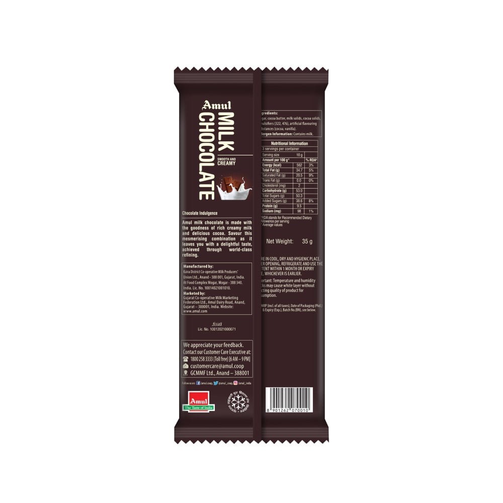 Amul Milk Chocolate Bar