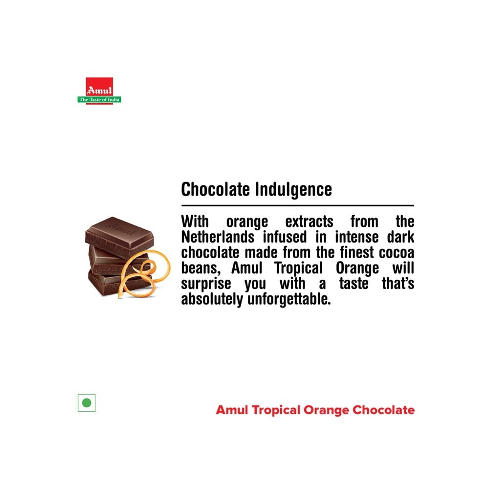 Amul Tropical Orange Dark Chocolate Bar