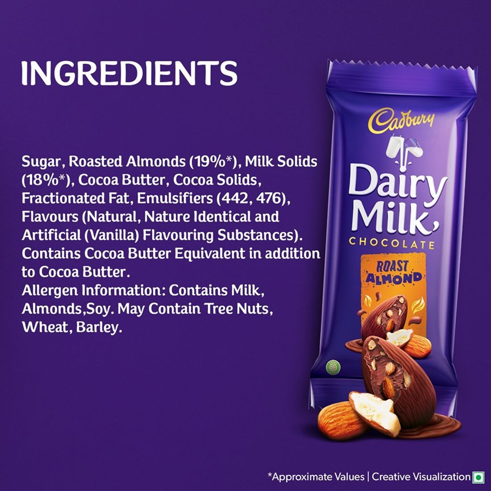 Cadbury Dairy Milk Roast Almond Milk Chocolate Bar