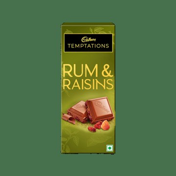 Cadbury Temptations Rum & Raisins Premium Milk Chocolate Bar