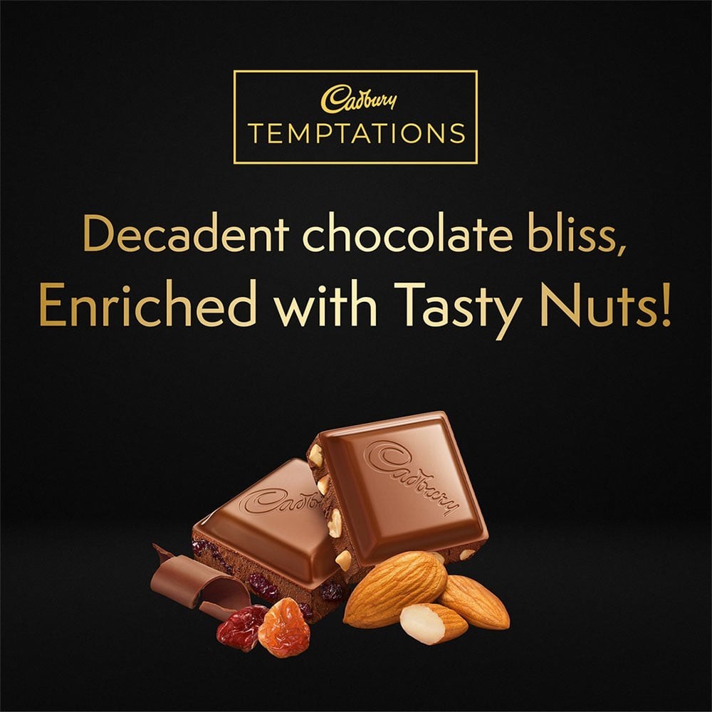 Cadbury Temptations Rum & Raisins Premium Milk Chocolate Bar