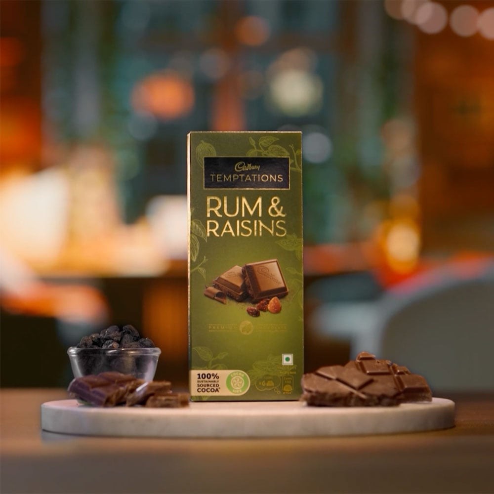 Cadbury Temptations Rum & Raisins Premium Milk Chocolate Bar