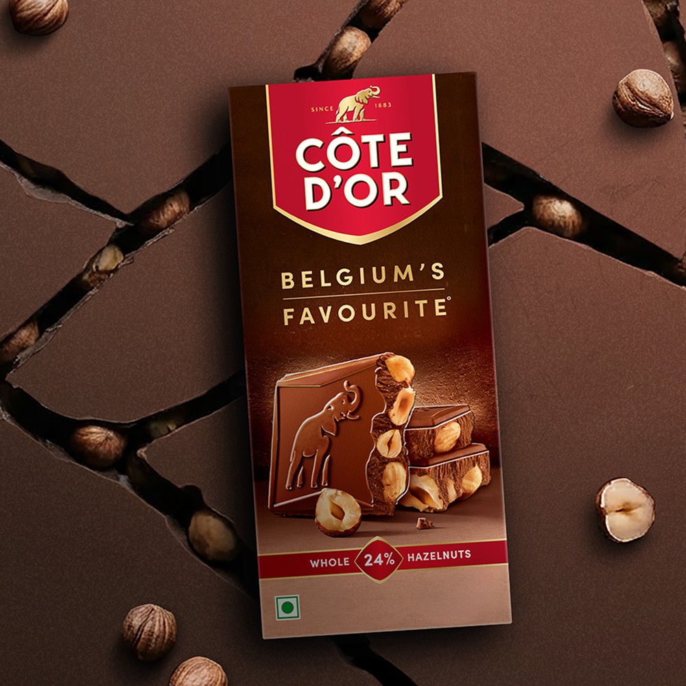 Cote D'or Whole Hazelnuts Milk Chocolate Bar