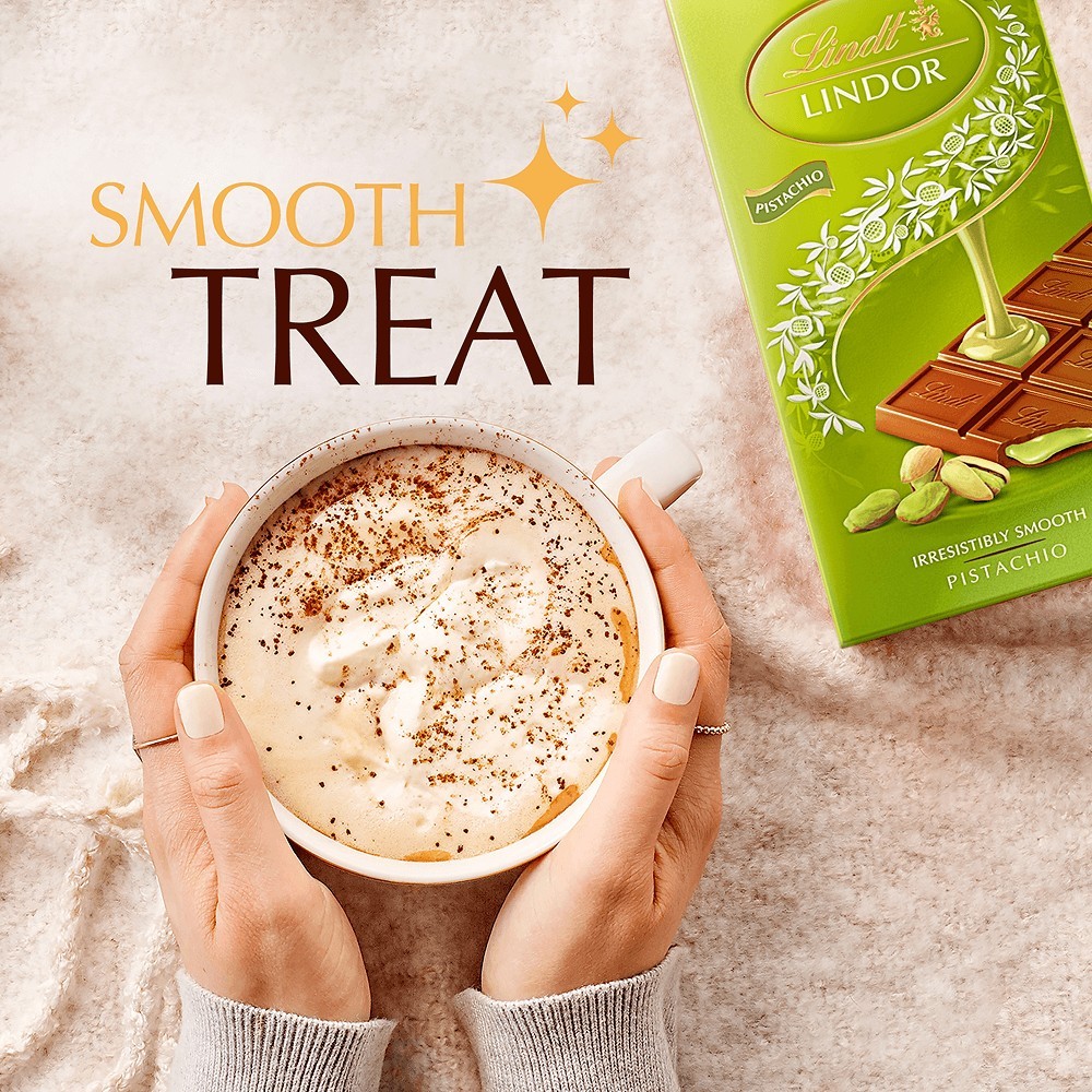 Lindt Lindor Pistachio Milk Chocolate Bar