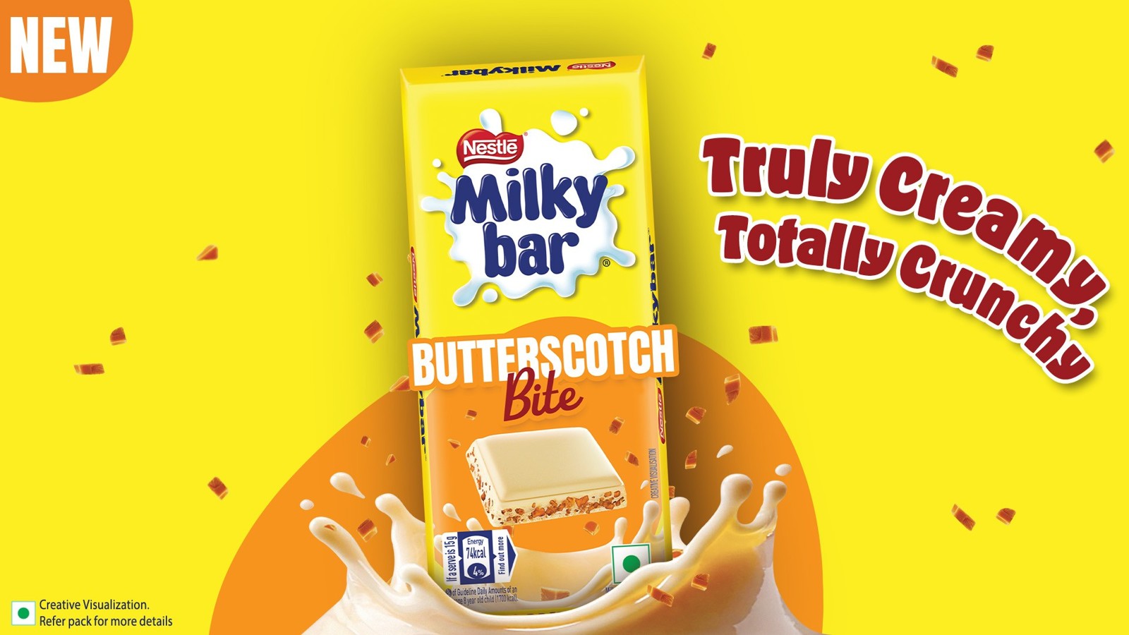 Nestle Milkybar Butterscotch Bite White Chocolate Bar