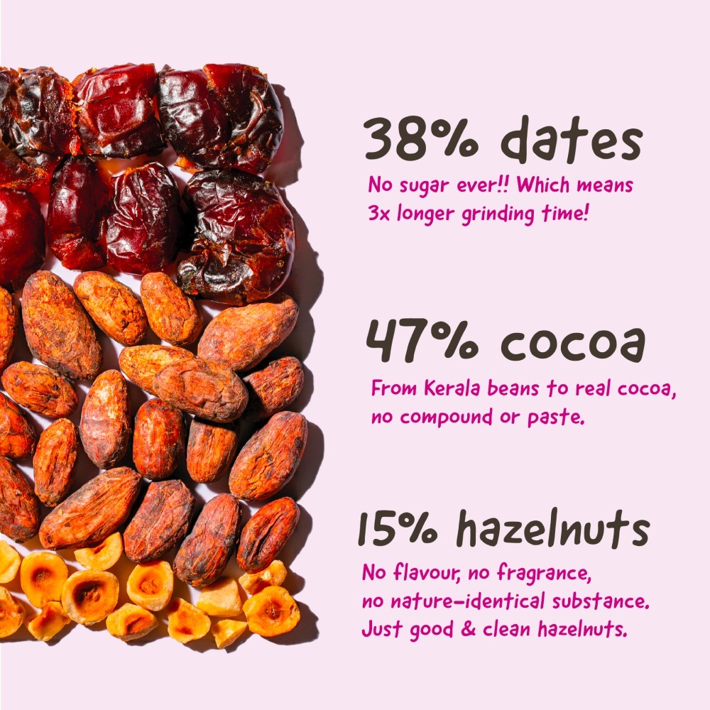 The Whole Truth Hazelnut 47% Cocoa Dark Chocolate Bar