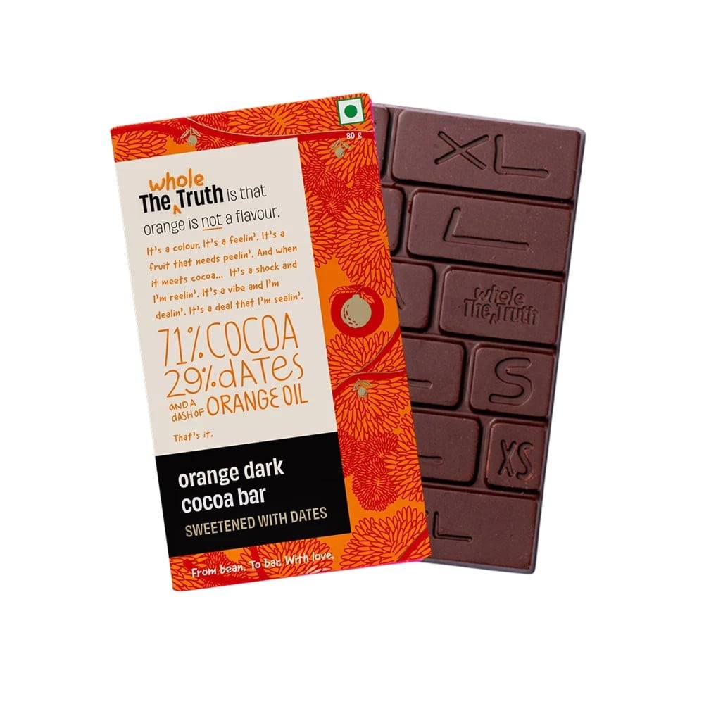 The Whole Truth Orange 71% Cocoa Bar