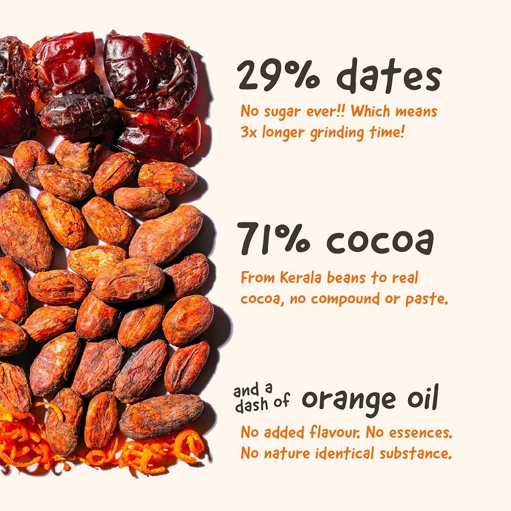 The Whole Truth Orange 71% Cocoa Dark Chocolate Bar