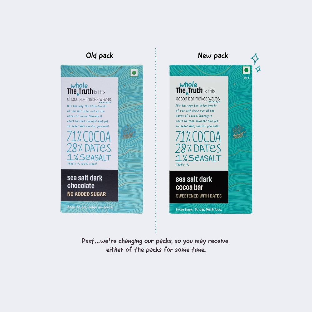 The Whole Truth Sea Salt 71% Cocoa Dark Chocolate Bar
