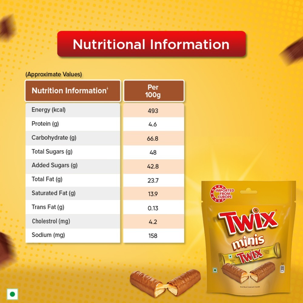 Twix Minis Cookie Caramel Wafer Filled Bar Chocolate Pack