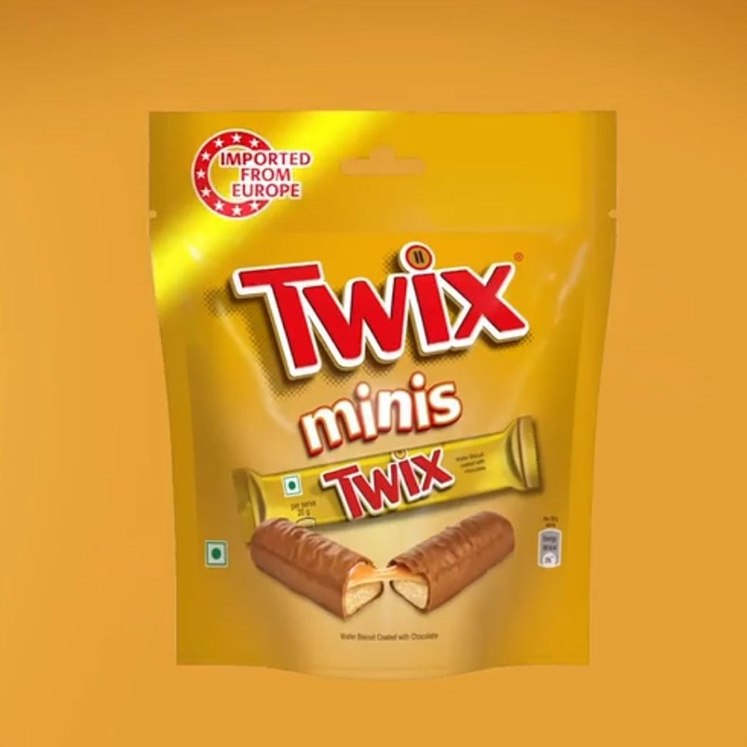 Twix Minis Cookie Caramel Wafer Filled Bar Chocolate Pack