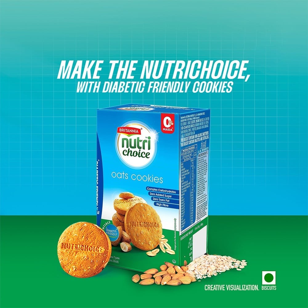 Britannia NutriChoice Oats Cookies (Diabetic Friendly)