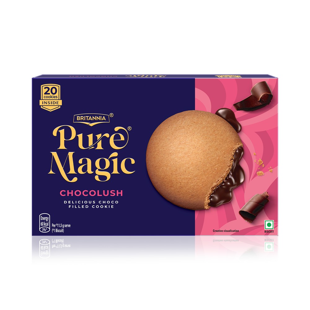 Britannia Pure Magic Chocolush Choco Filled Cookies