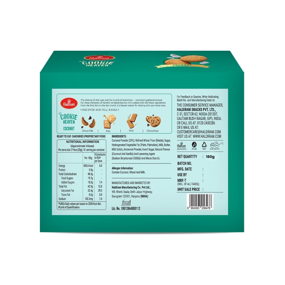 Haldiram's Heaven Coconut Bakery Cookies