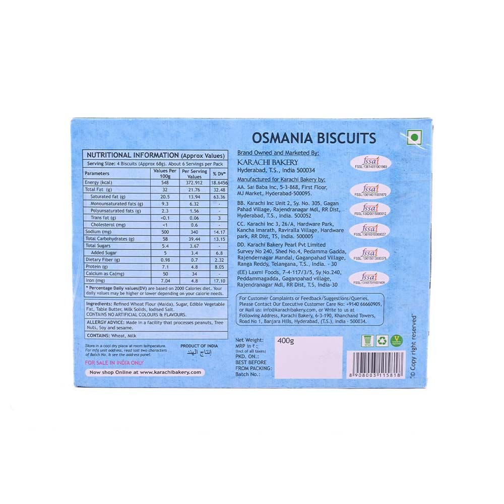 Karachi Bakery Osmania Bakery Cookies