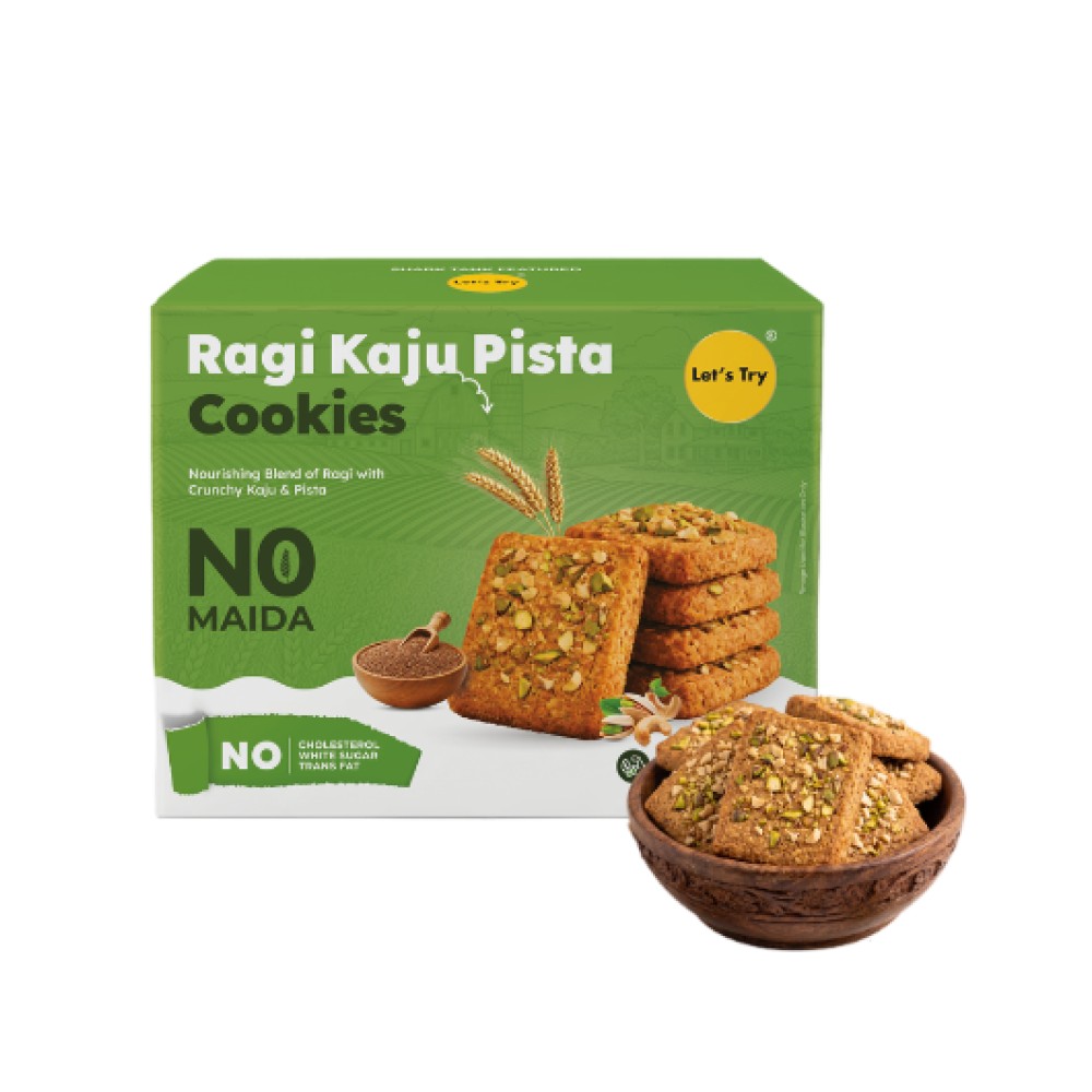 Let's Try Ragi Kaju Pista Cookies