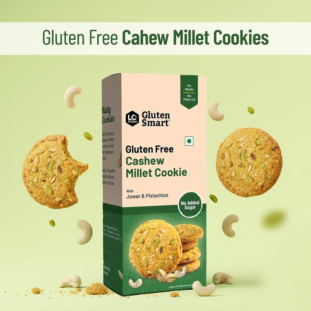 Lo Foods Gluten Free Cashew Millet Cookies (No Added Sugar)