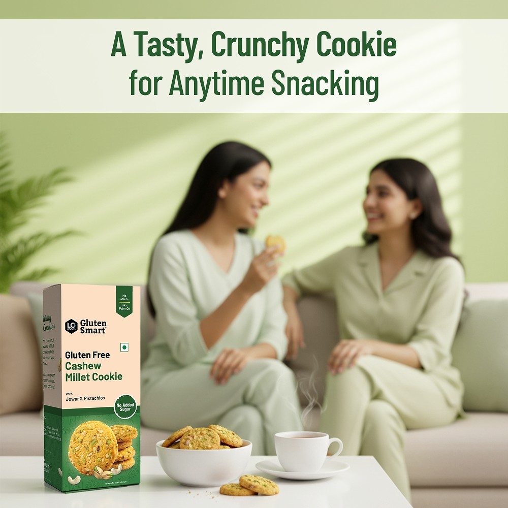 Lo Foods Gluten Free Cashew Millet Cookies (No Added Sugar)