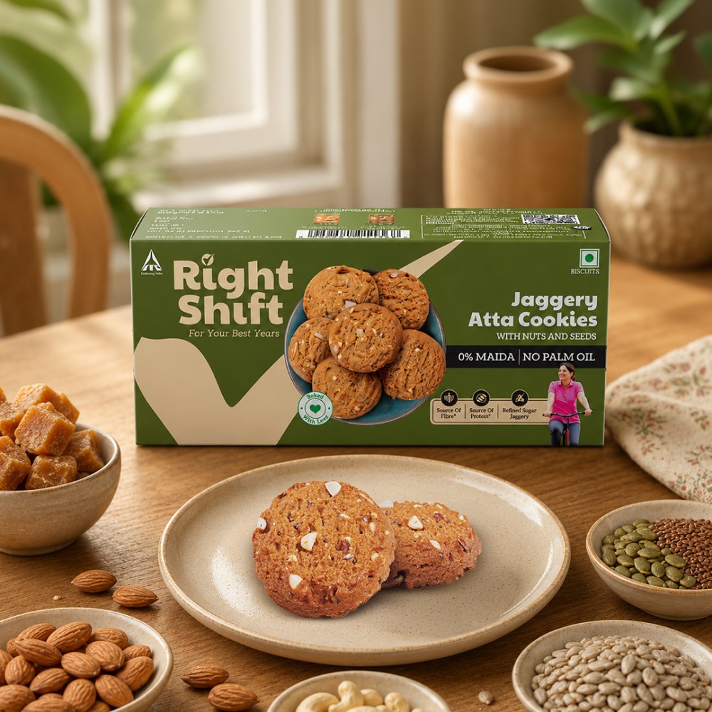 Right Shift Jaggery Atta Cookies
