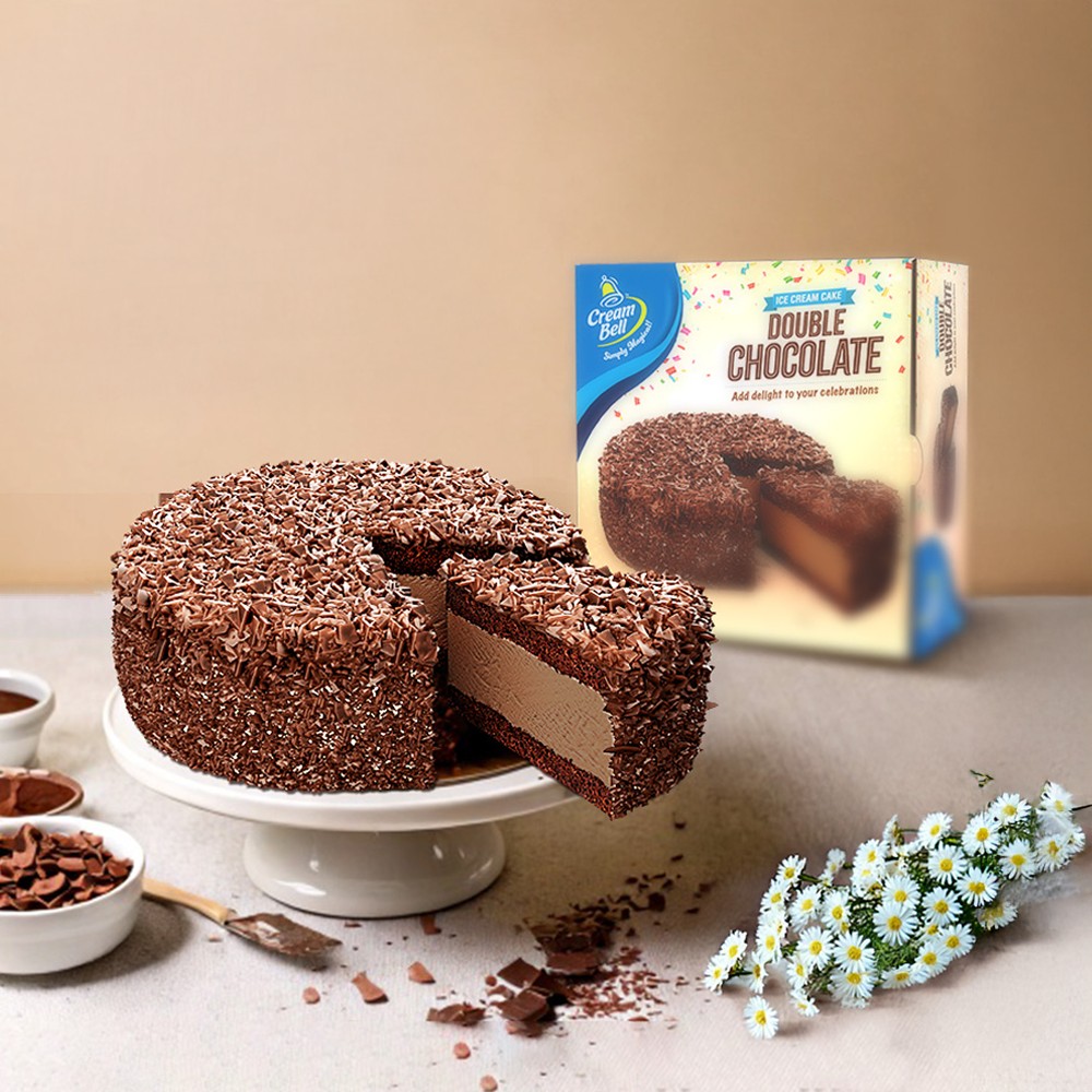 Cream Bell Double Chocolate Ice Cream Cake