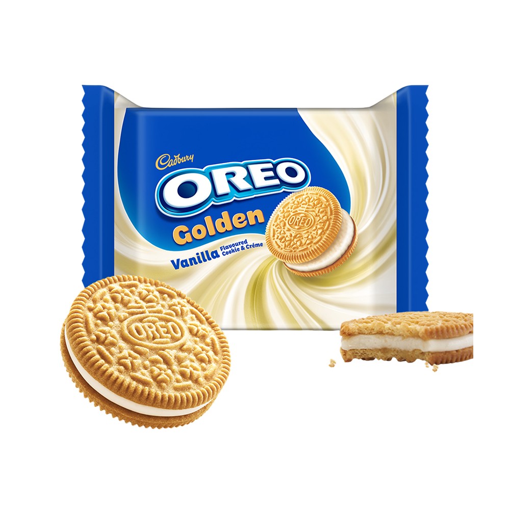 Oreo Golden Vanilla Sandwich Cream Biscuits (Family Pack)