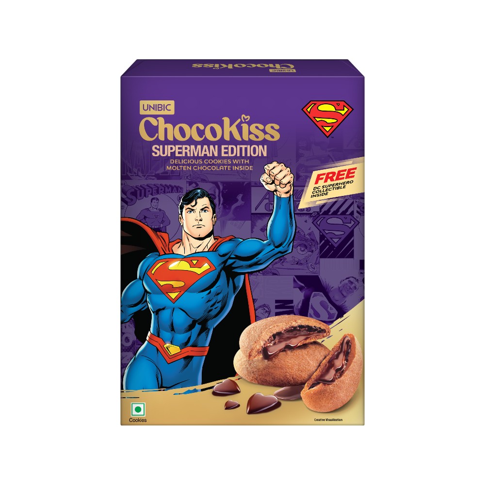 Unibic Choco Kiss Superman Edition Center Filled Biscuits