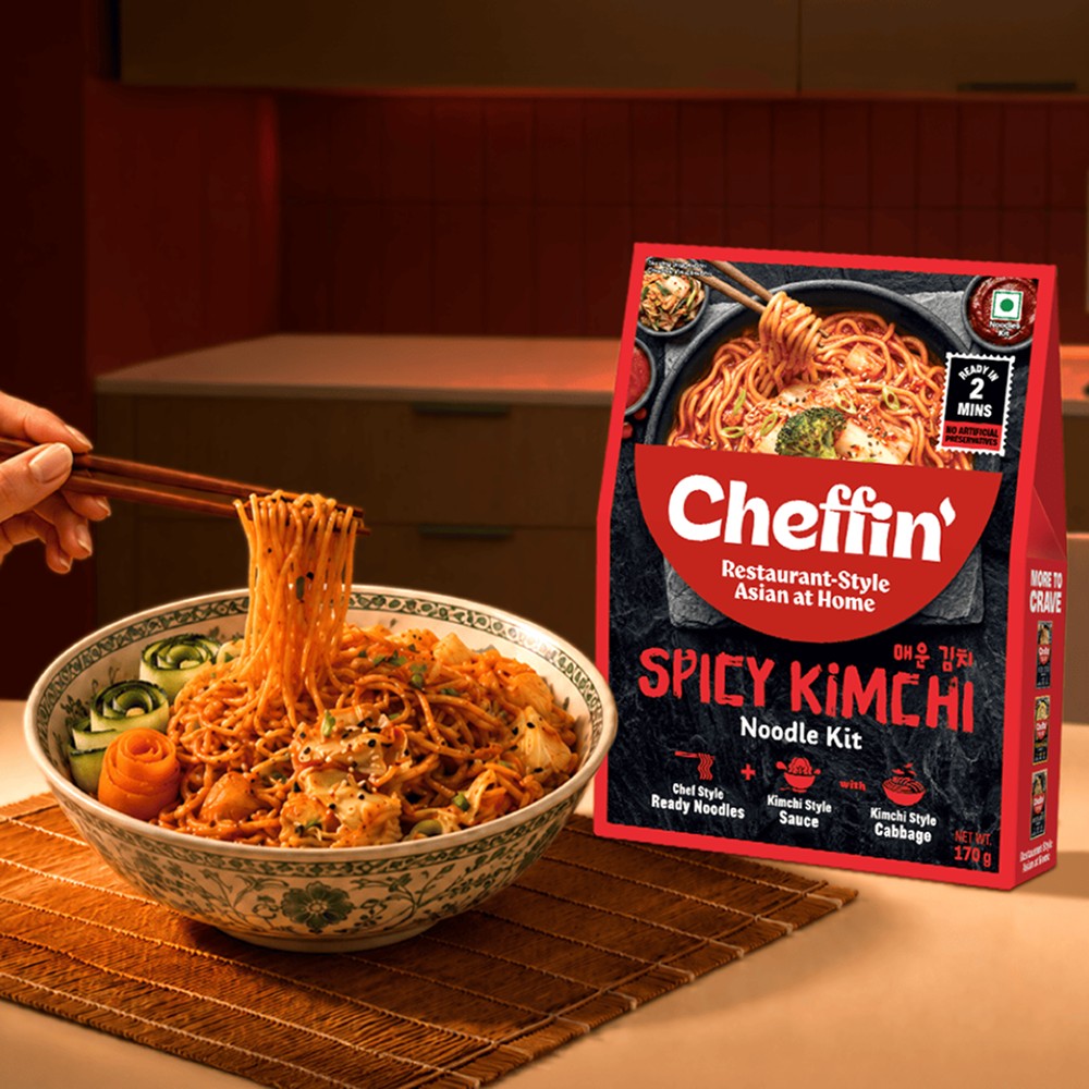 Cheffin Spicy Kimchi Flavoured Instant Noodles Kit