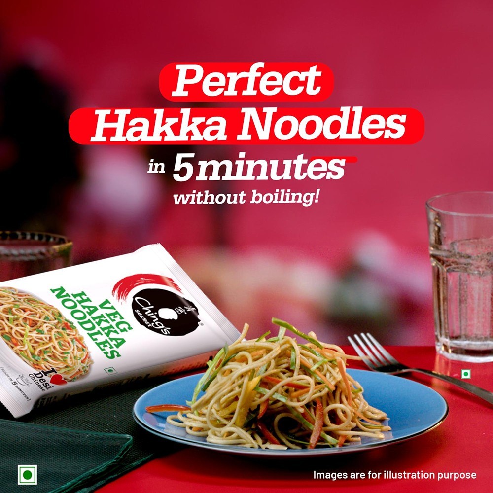 Ching's Secret Veg Hakka Instant Noodles (Not Fried, Air Dried)