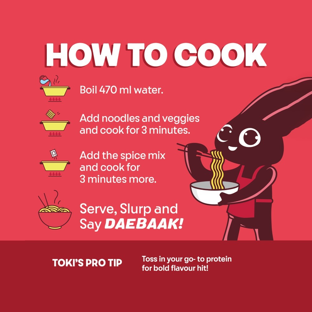 Gimi Gimi Fiery Hot - Veg Korean Ramen Noodles