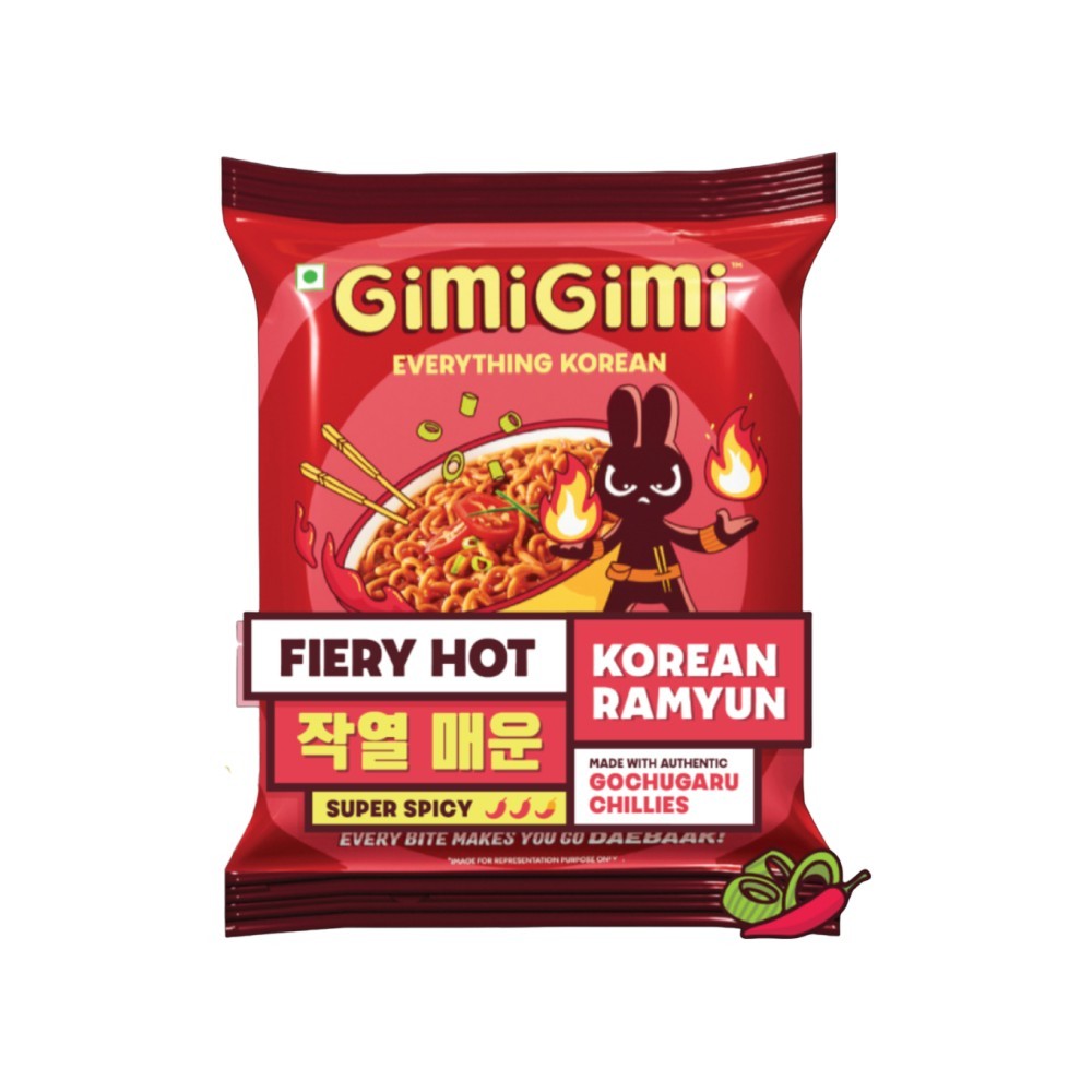 Gimi Gimi Fiery Hot - Veg Korean Ramen Noodles