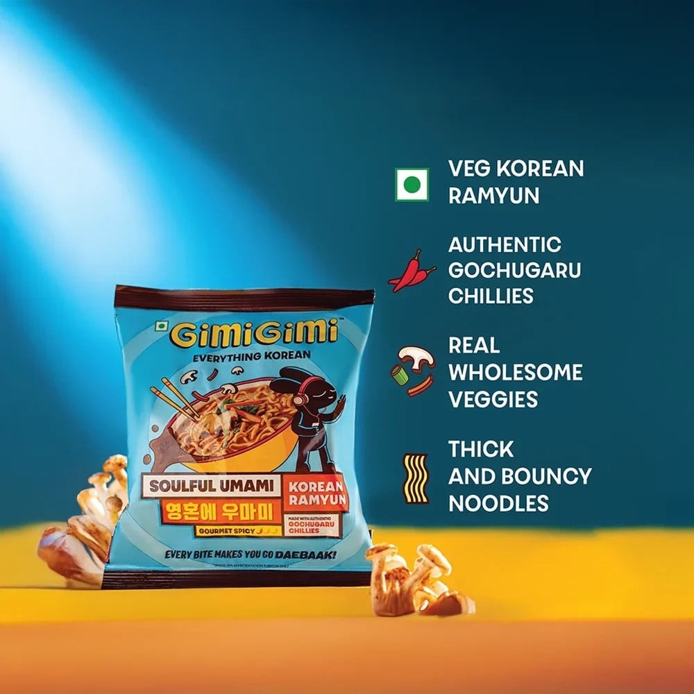 Gimi Gimi Soulful Umami Veg Korean Ramen Noodles
