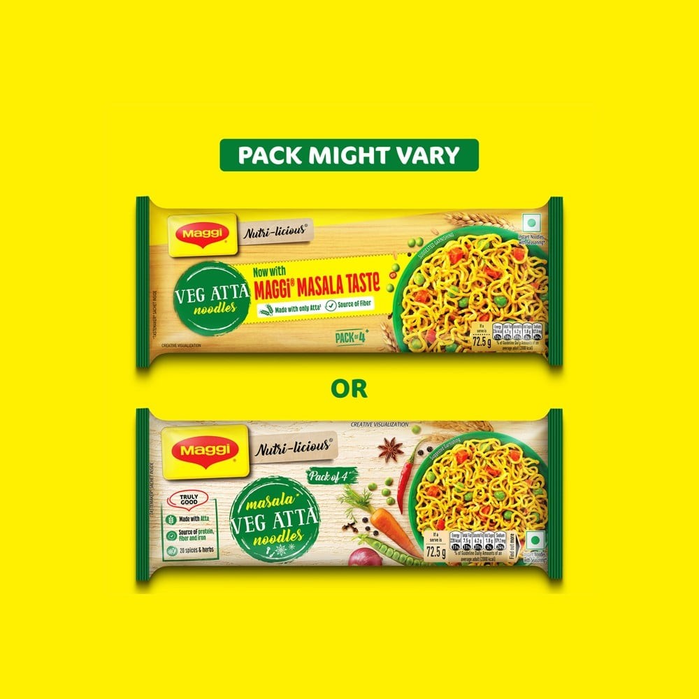 Maggi Nutrilicious Veg Atta Noodles Made with Only Atta Flour